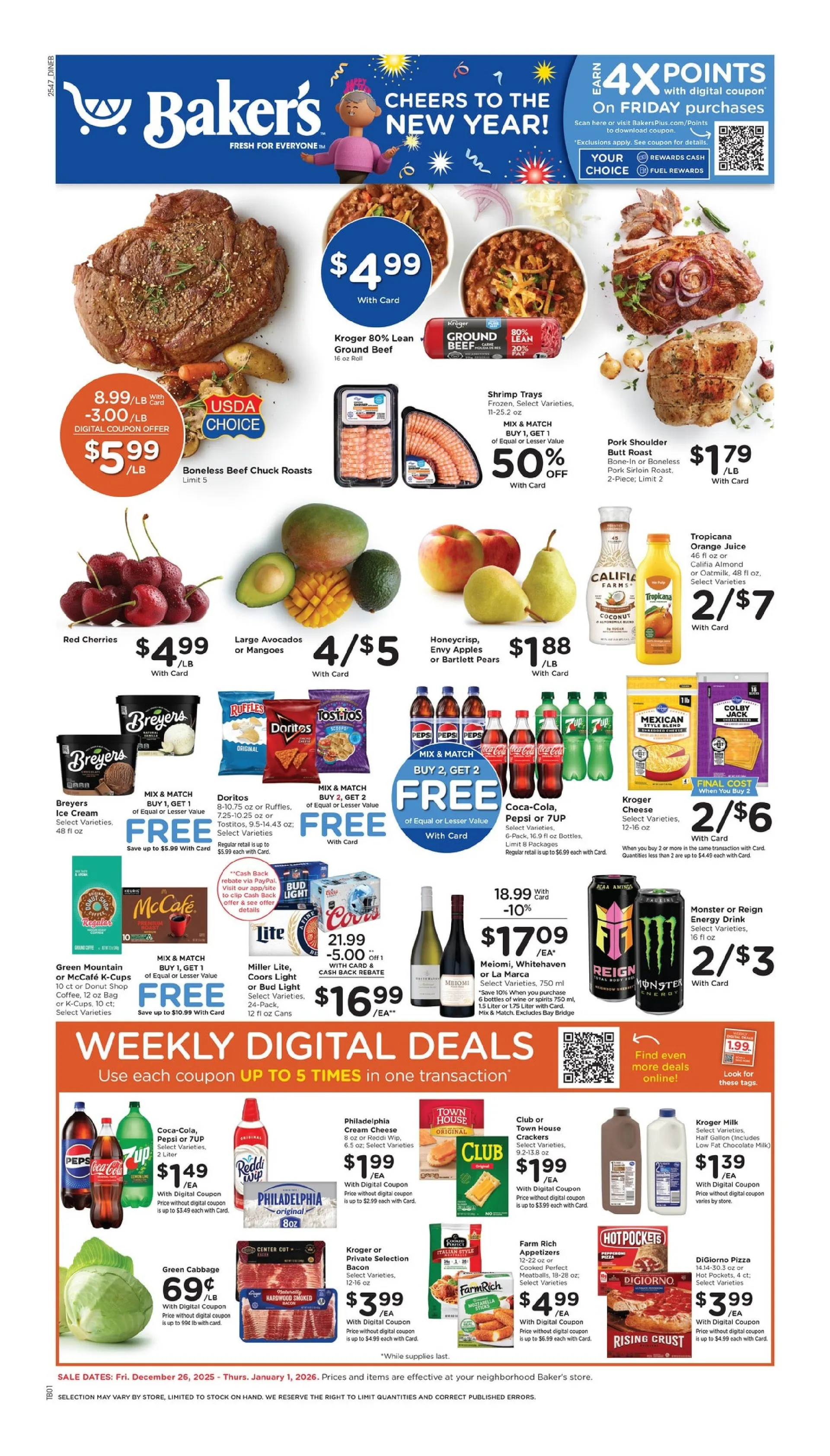 Baker’s Weekly Ad Dec 26 - Page 1