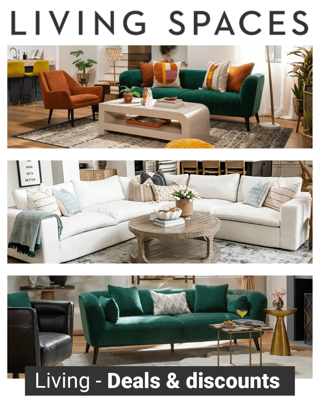Living Spaces Weekly Ad Jul 1 - Page 1