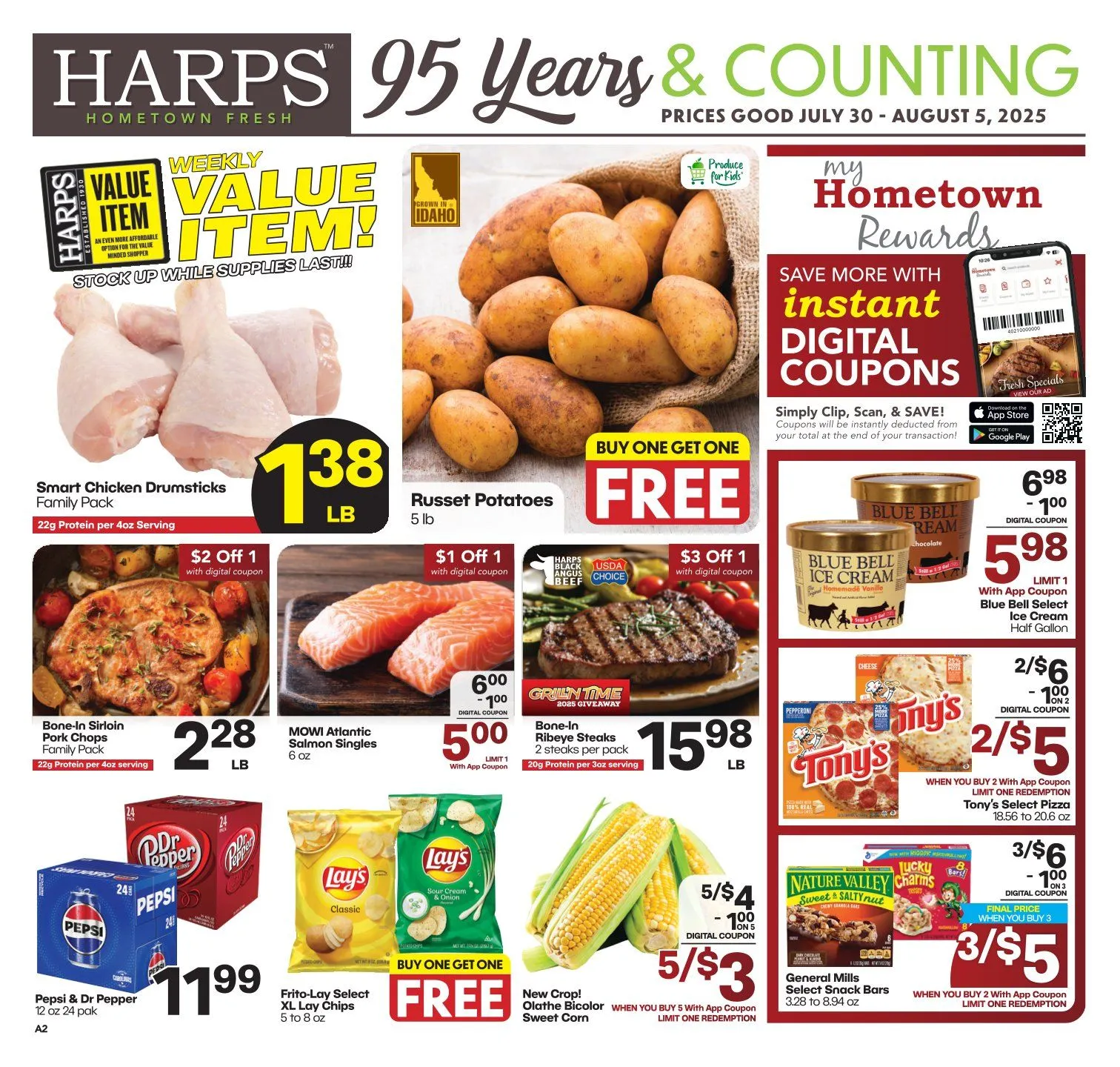 Harps Foods Weekly Ad Jul 30 - Page 1