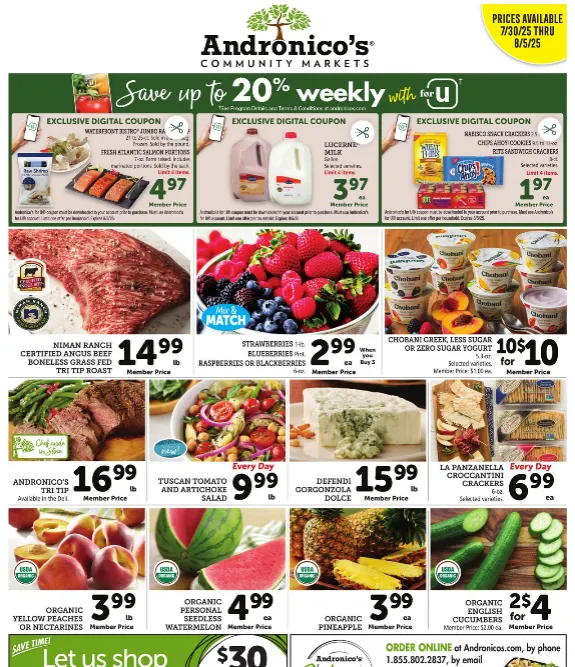 Andronico’s Weekly Ad Jul 30 - Page 1