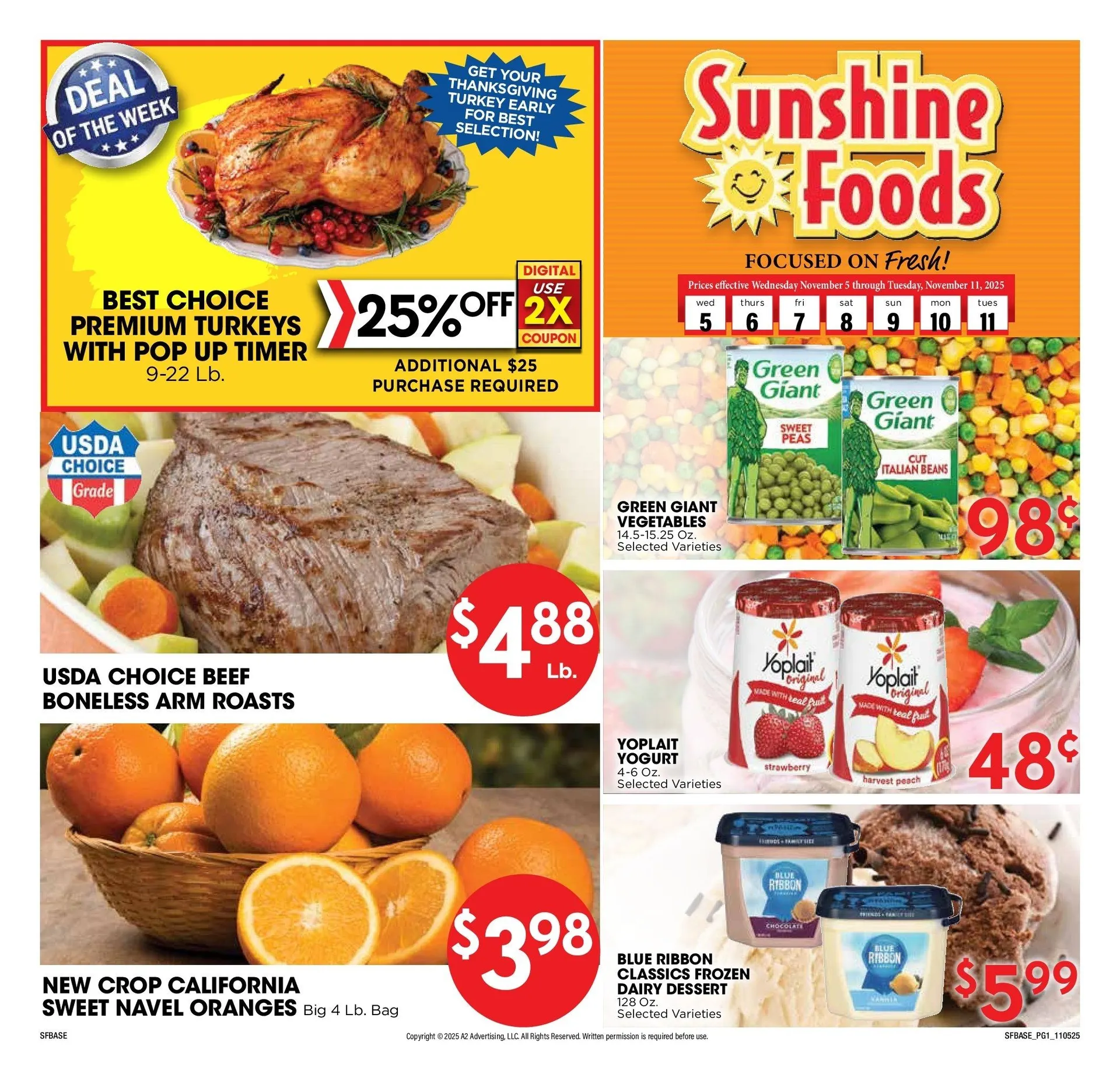 Sunshine Foods Weekly Ad Nov 5 - Page 1