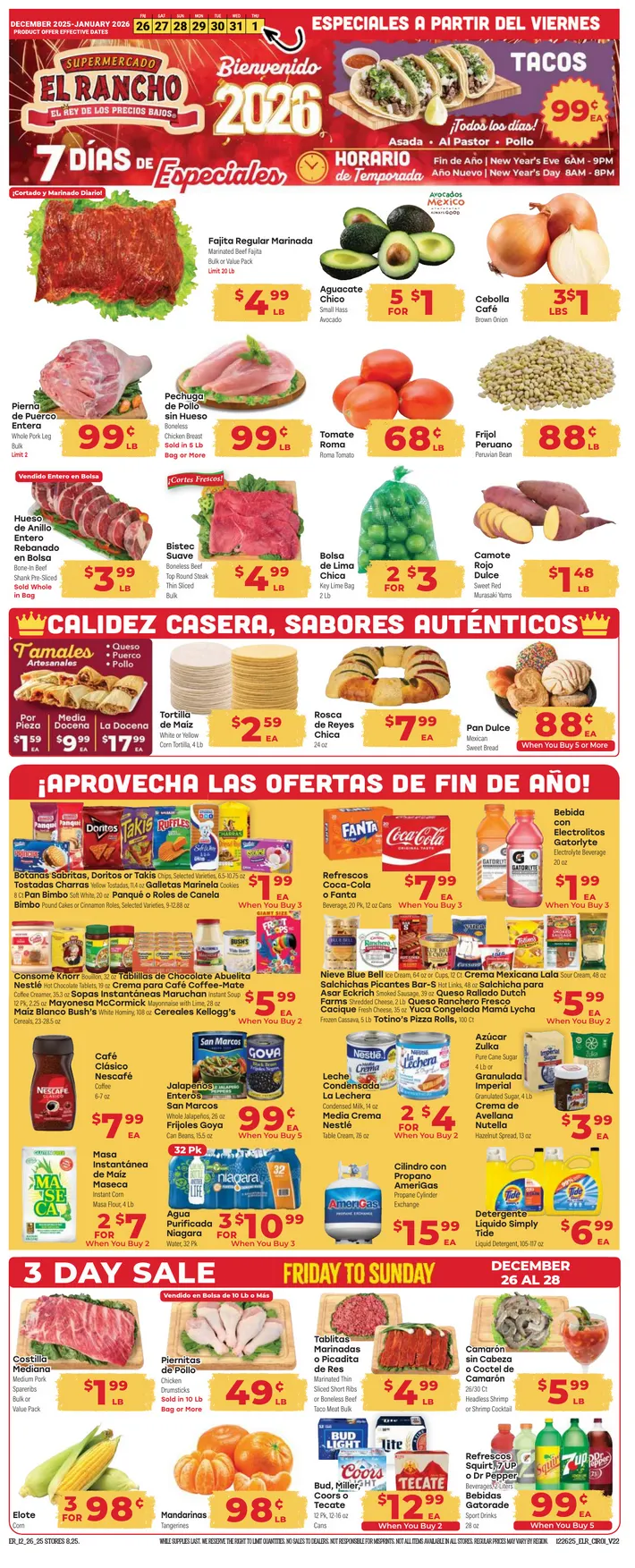 El Rancho Weekly Ad Dec 26 - Page 1