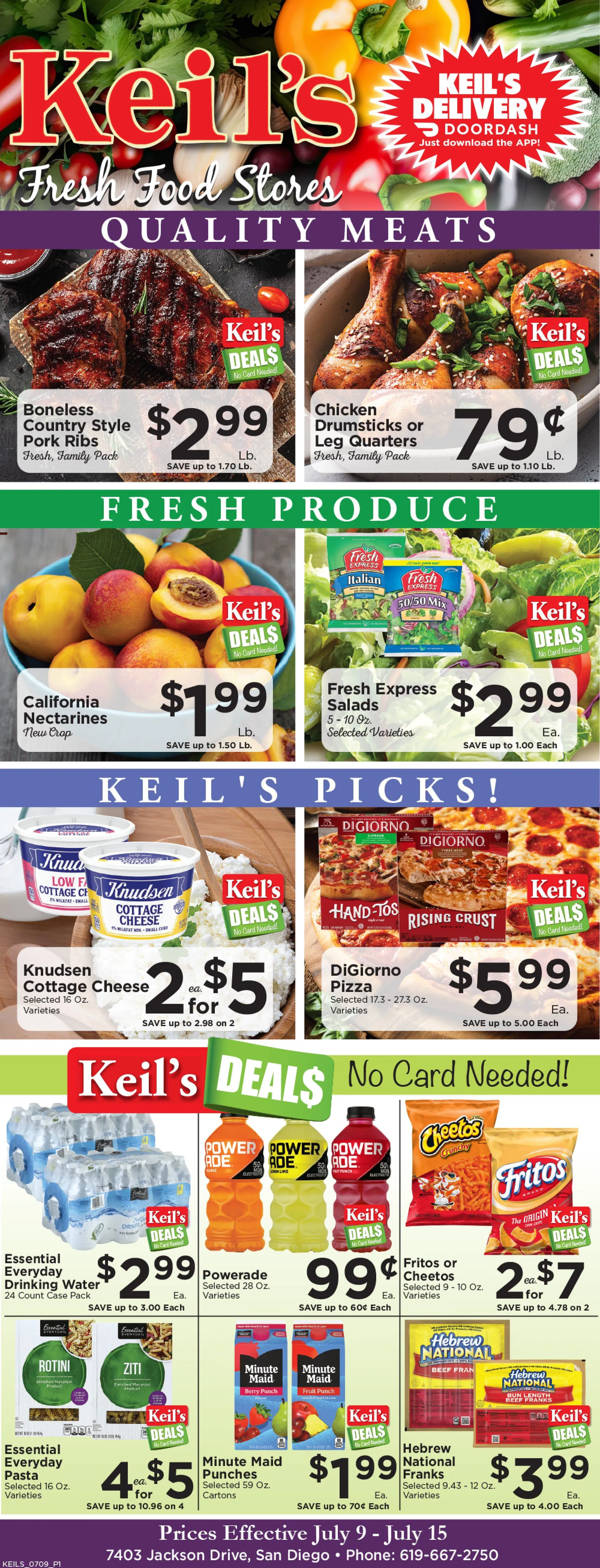 Keil’s Fresh Food Stores Weekly Ad Jul 9 - Page 1