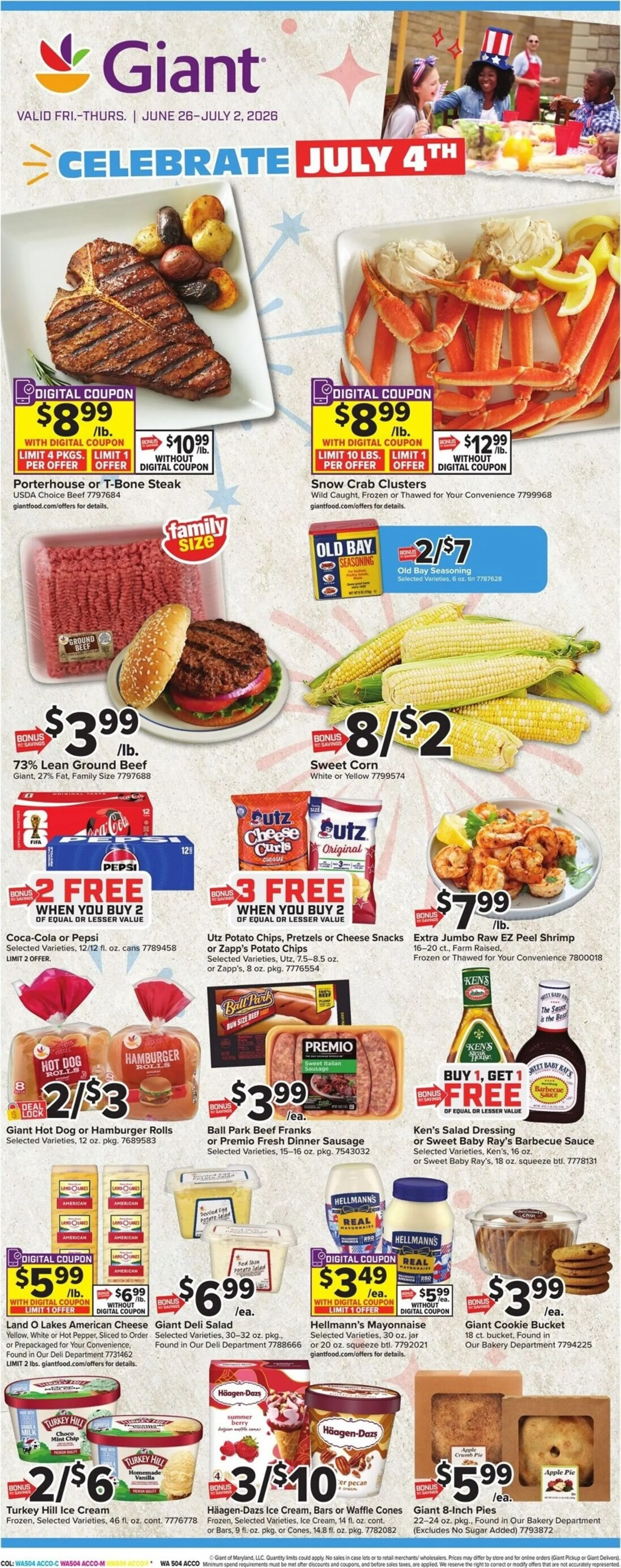 Giant Food Weekly Ad Jun 26 - Page 1