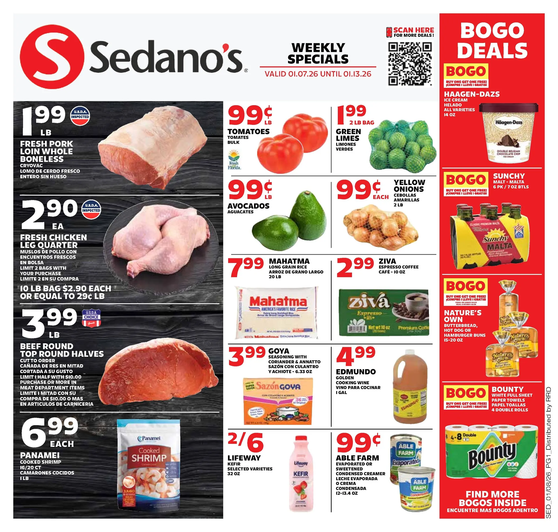 Sedano’s Weekly Ad Jan 7 - Page 1