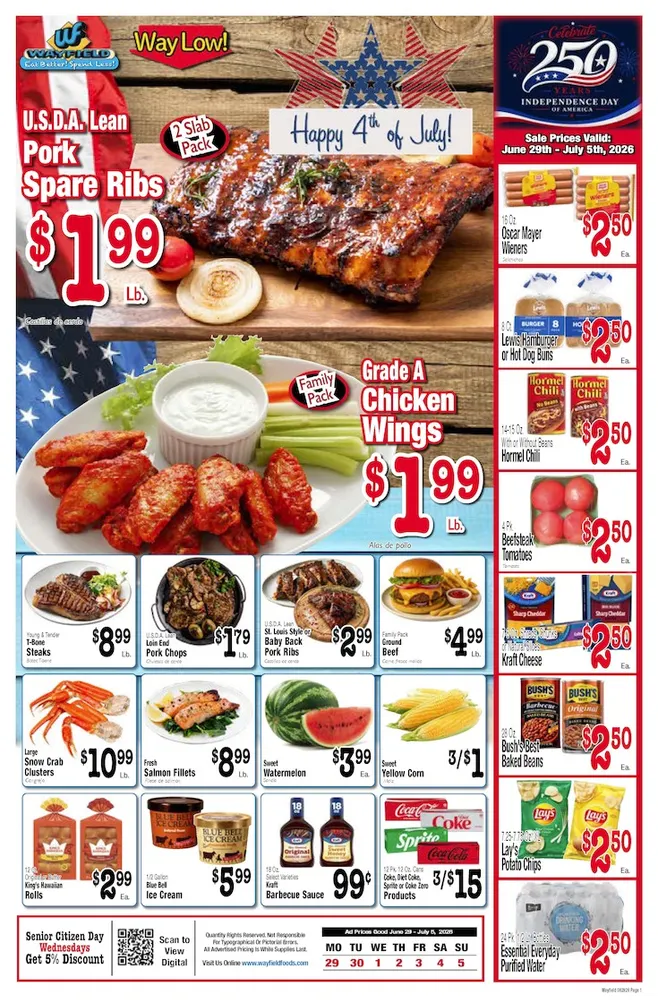 Wayfield Weekly Ad Jun 29 - Page 1