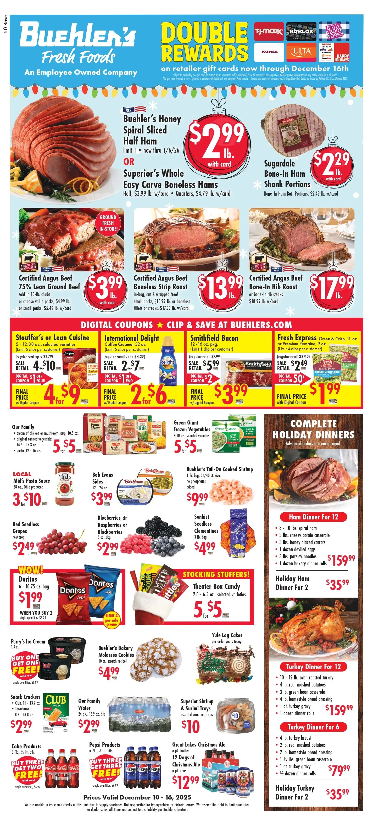 Buehler’s Fresh Foods Weekly Ad Dec 10 - Page 1
