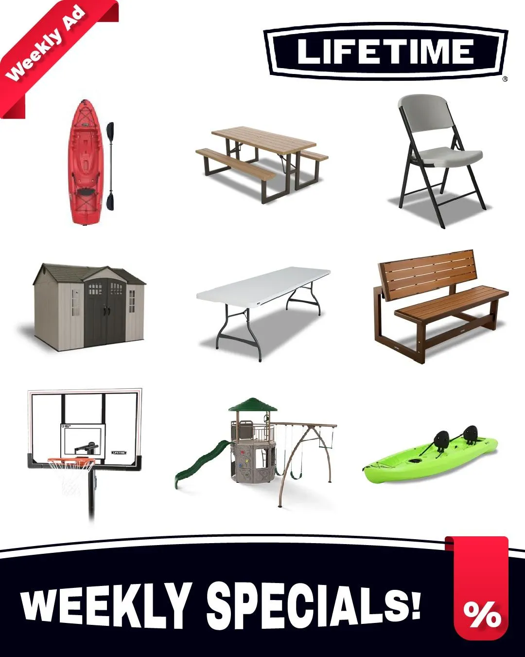 Lifetime Products Weekly Ad Jul 1 - Page 1