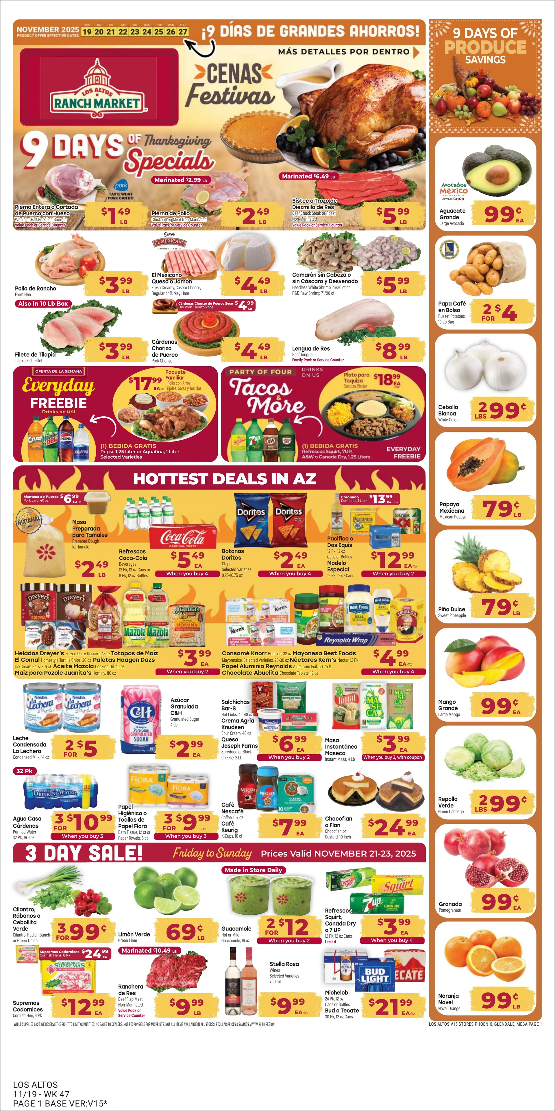 Los Altos Ranch Market Weekly Ad Nov 19 - Page 1