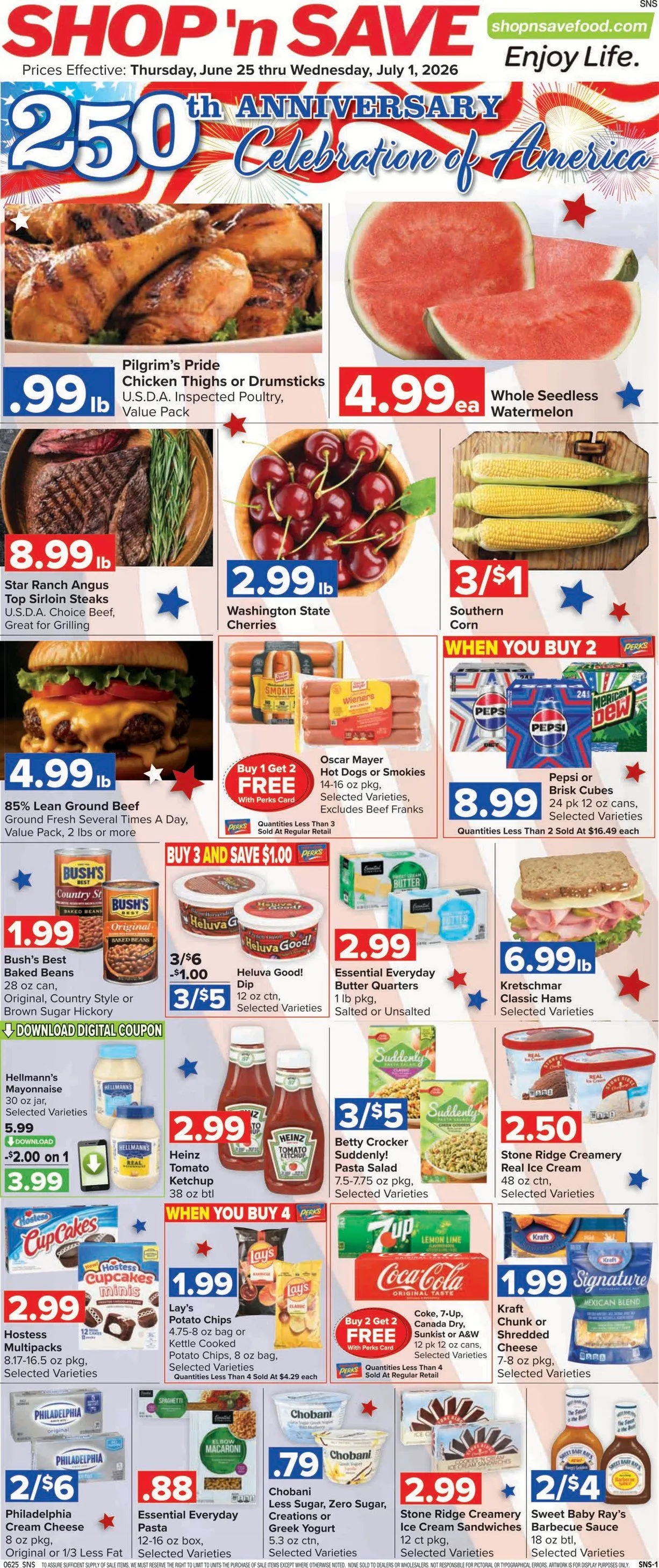 Shop’n Save Weekly Ad Jun 25 - Page 1