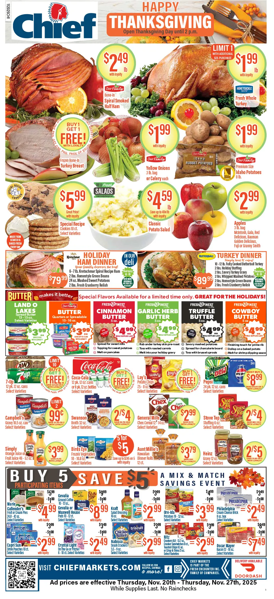 Chief Supermarket Weekly Ad Nov 20 - Page 1