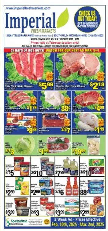 Imperial Fresh Markets Weekly Ad Feb 10 - Page 1